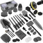 Kit de detalles de automóvil, juego de cepillos para detalles de automóvil, kit de limpieza de automóvil, herramientas de detallado automático para ruedas interiores y exteriores, accesorios profesionales de lavado de automóviles con herramienta de
