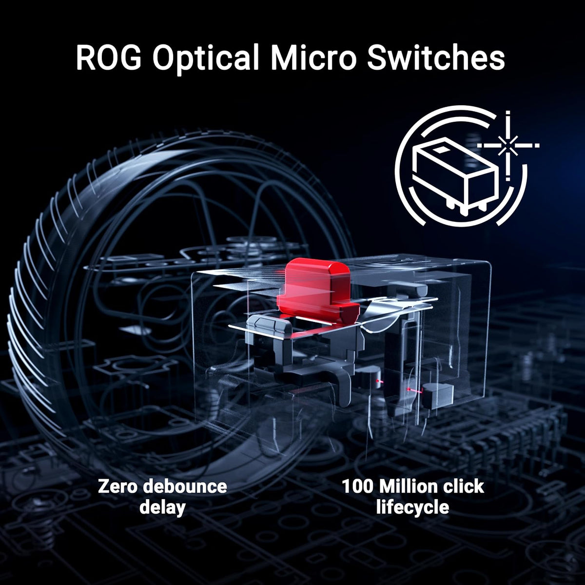 ASUS Ratón inalámbrico ROG Keris II Ace para juegos, ergonómico par...