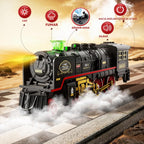 Funwee Juego de tren con humo, luces y sonido para debajo del árbol de