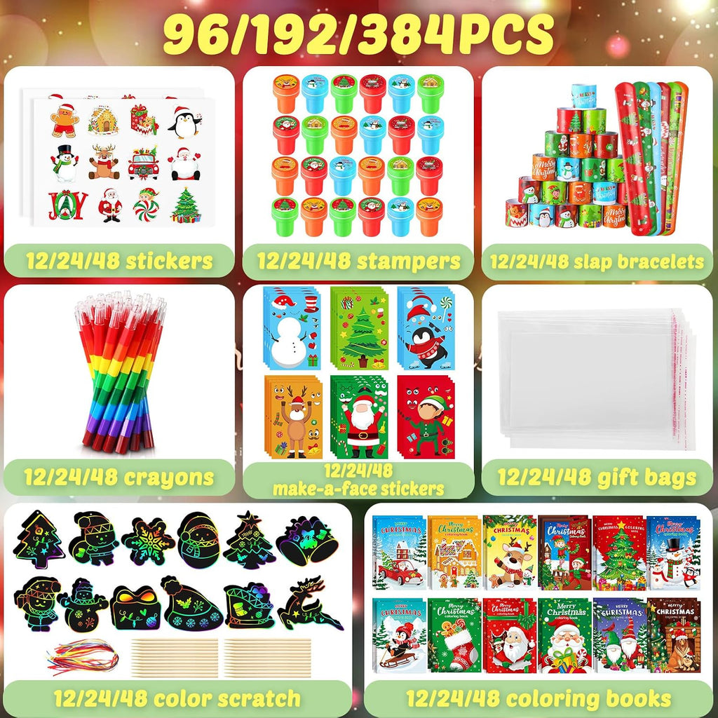 BenLouis Recuerdos de fiesta de Navidad para niños, regalos de Navidad, para el aula, premio, relleno de medias, libros para colorear a granel para estudiantes, niños, manualidades, vacaciones