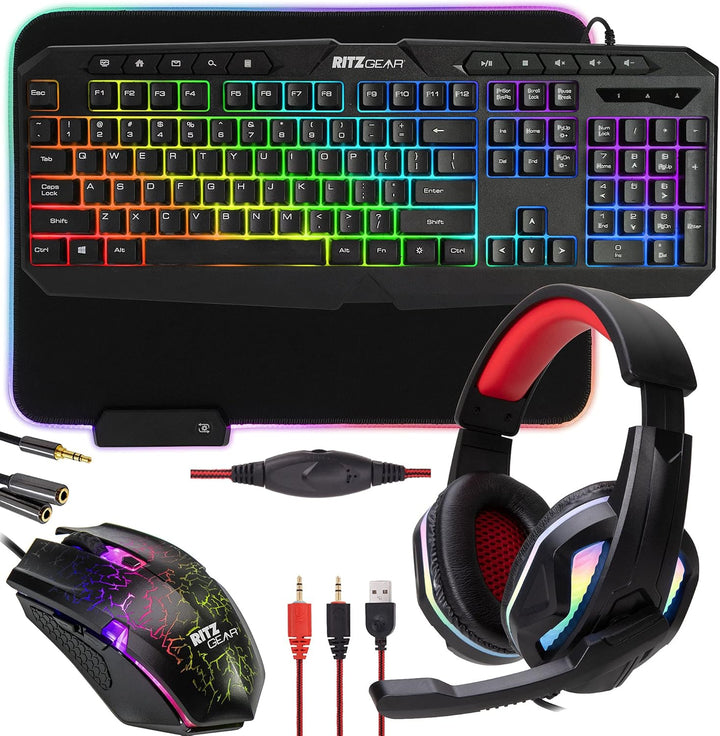 Ritz Gear Kit de accesorios para juegos RGB Paquete de