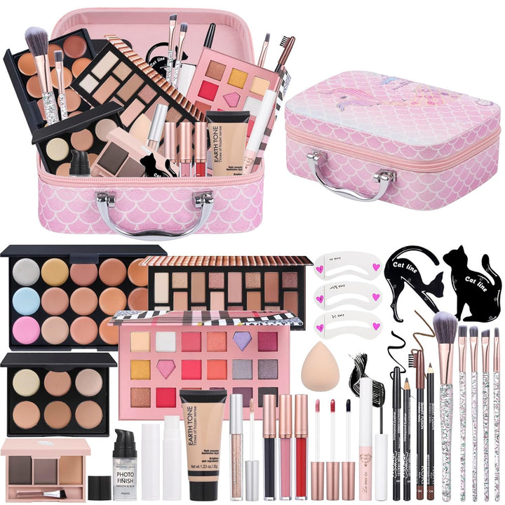 Kit de maquillaje para niñas, juego de maquillaje para adolescentes...