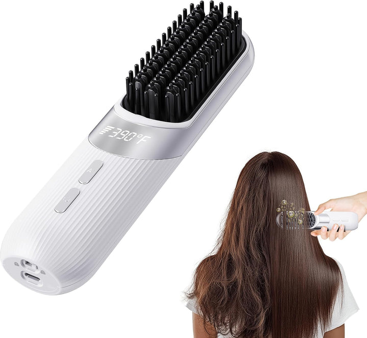 Cepillo de peinado inalámbrico 2 en 1 AI Smart Styler calor rápido...