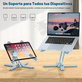 OMOTON Soporte elevador giratorio de 360° para laptop, soporte ergo...