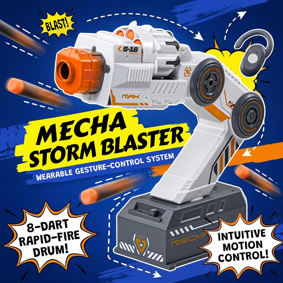 Robot Arm Blaster Toy - Juego de dardos de espuma, regalo para niños de 6