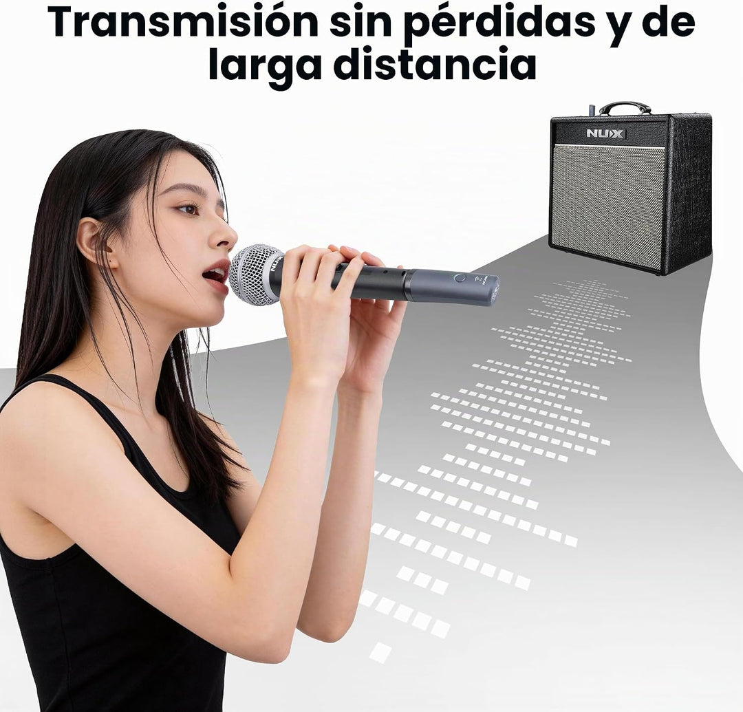 Sistema de Micrófono Inalámbrico NUX B-3RC 2.4GHz con Estuche de Ca...