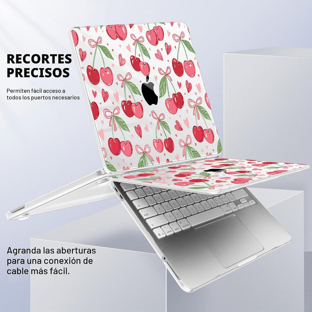 Lepeoac Funda rígida 4 en 1 para MacBook Neo 13 (A3404), cerezas y...