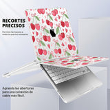 Lepeoac Funda rígida 4 en 1 para MacBook Neo 13 (A3404), cerezas y...