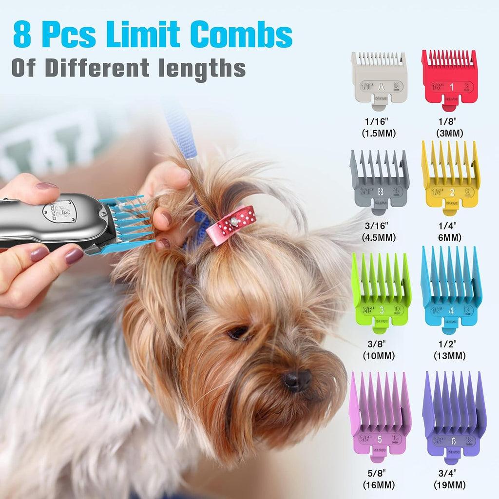 Cortapelos inalámbricos recargables para perros para el aseo de pelo grueso