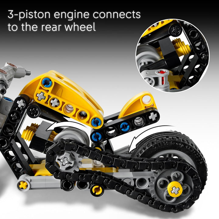 LEGO Technic - Juguete de motocicleta amarillo \u2013 Juguete de co...