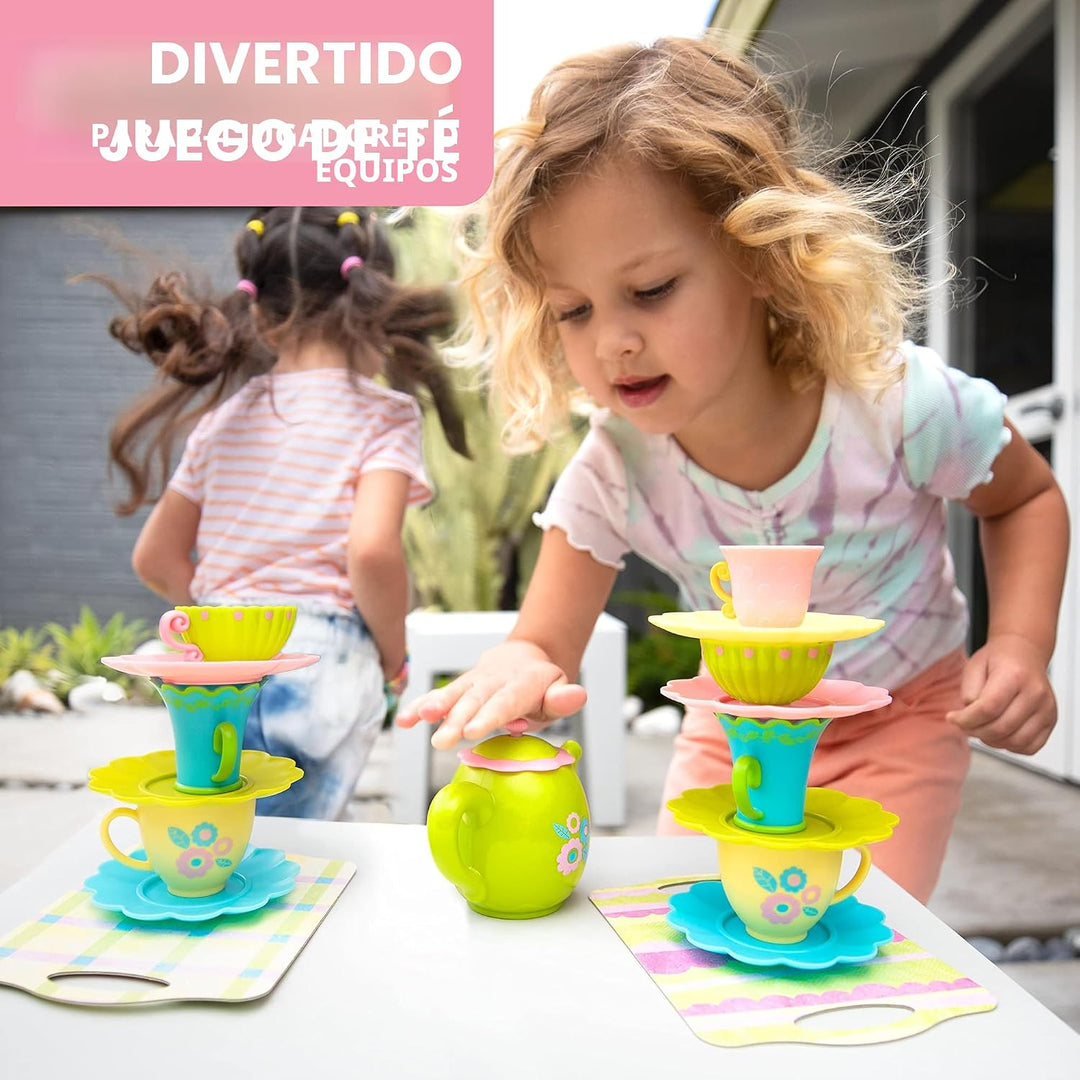 Educational Insights ¡Teacup Pile-Up! Juego de relevos, juego de me...