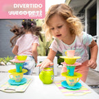 Educational Insights ¡Teacup Pile-Up! Juego de relevos