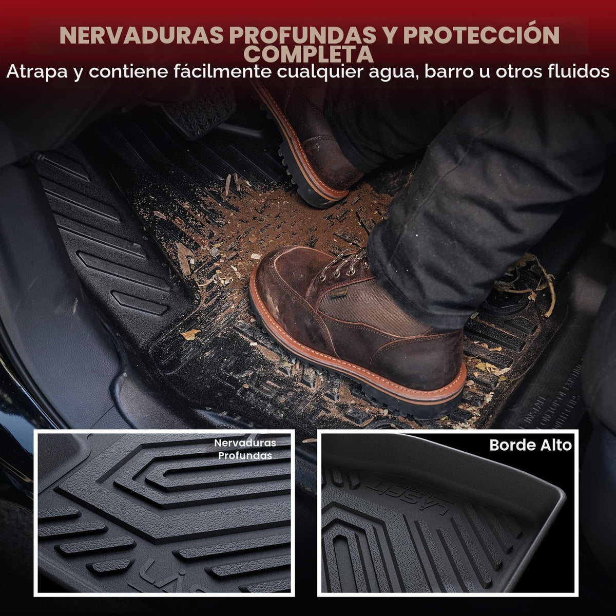 LASFIT Alfombrillas para Toyota Grand Highlander 2024-2026 7 y 8 asientos