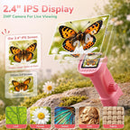 Microscopio digital de mano 1000X para niños con pantalla IPS de 2,4"