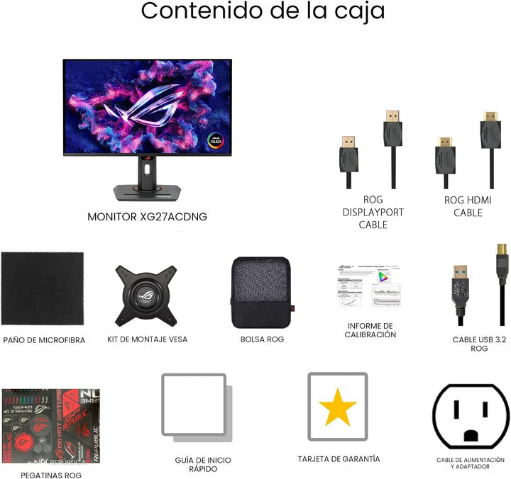 ASUS ROG Strix Monitor para juegos QD-OLED de 26.5" 1440P (XG27ACDN...