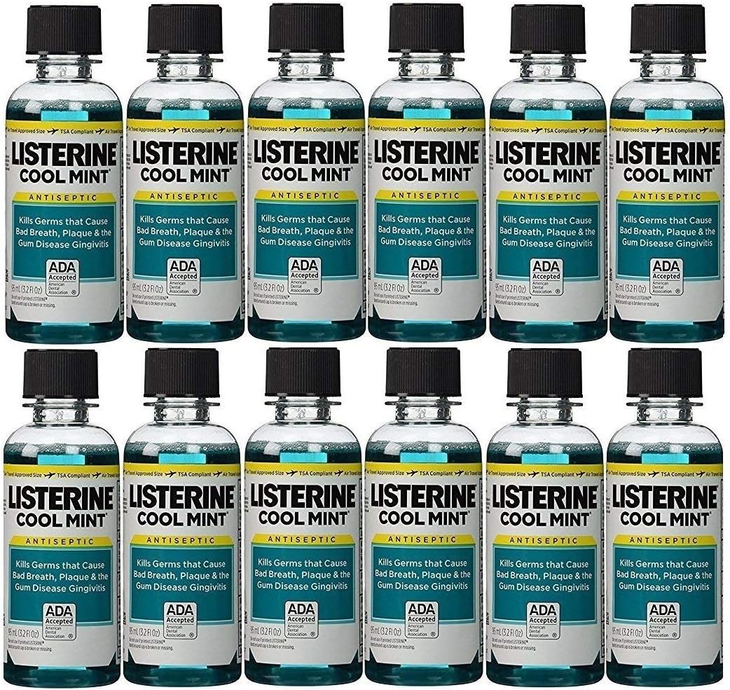 Listerine Cool Mint - Enjuague bucal antiséptico para mal aliento,...