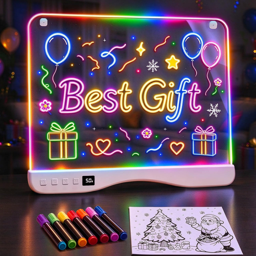 Tablero de dibujo LED de 16 pulgadas para niños, juego de regalo de