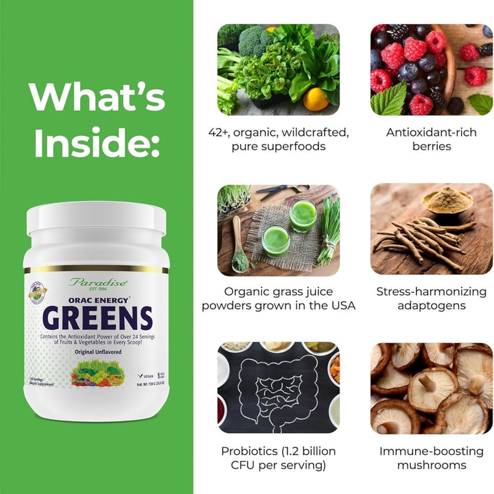 Paradise Herbs, Polvo de Superalimentos de Energía ORAC, Poder Anti...