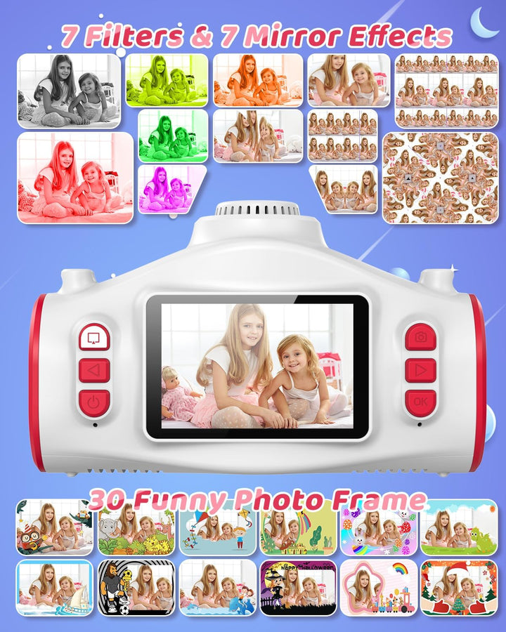 Cámara para niños, cámara para niños con proyector, ofrece proyecci...