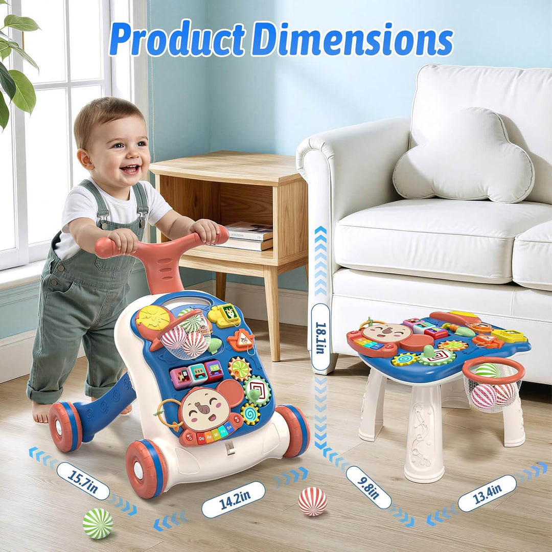 QDRAGON Andador de bebé 3 en 1 y centro de actividades para niños,...