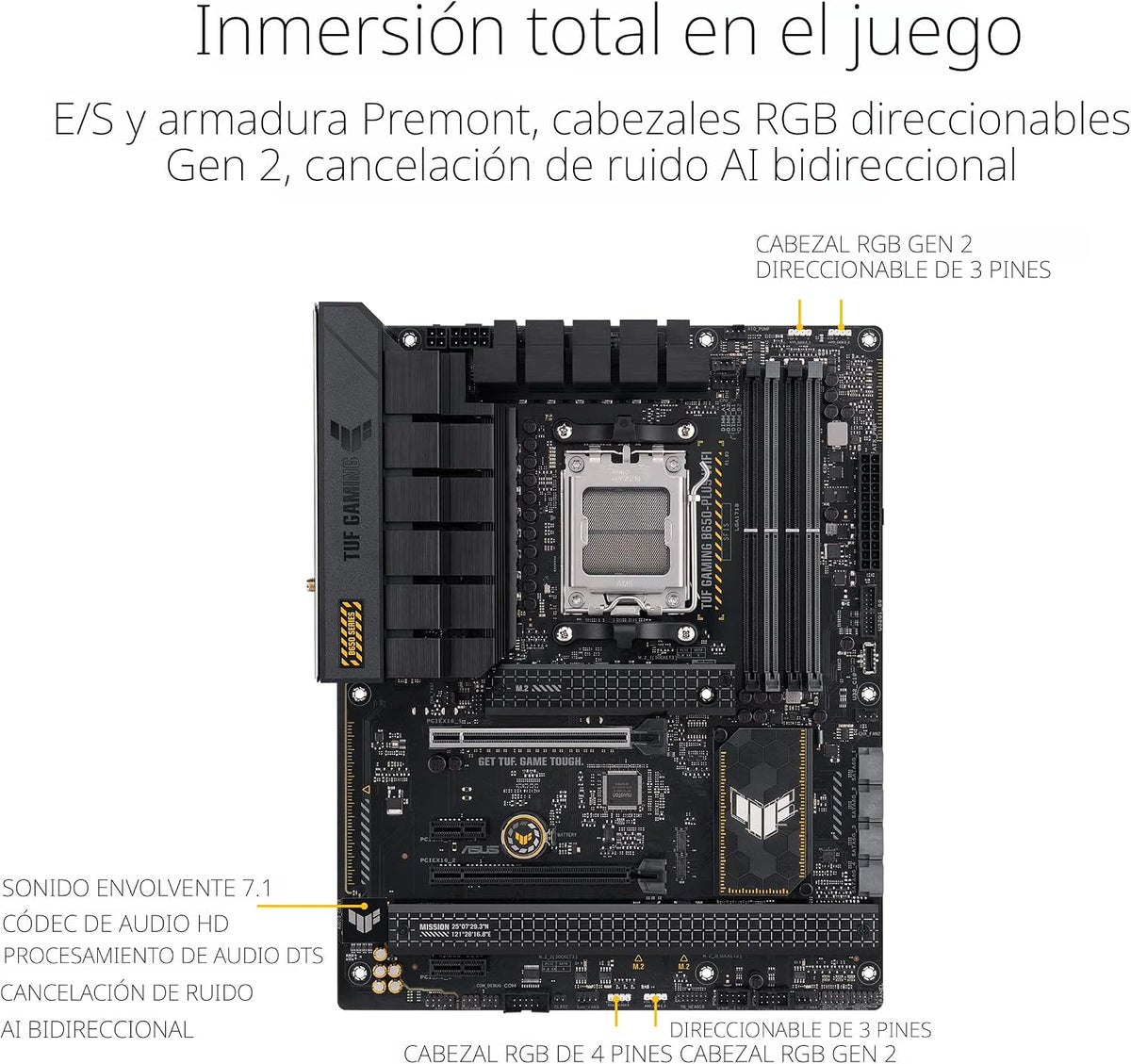 ASUS TUF Gaming B650-PLUS WiFi AMD B650 AM5 Ryzen™ Desktop 9000 800...