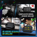 MICTUNING P1s-W Panel de interruptor RGB inalámbrico de 8 cuadras, alcance remoto de 328 pies y 433 MHz