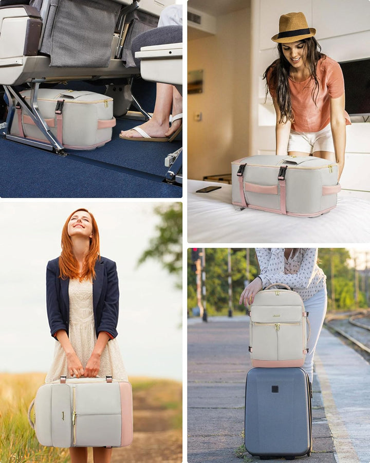 LOVEVOOK: mochila de mano, mochila de viaje de 40L para mujer con 3...