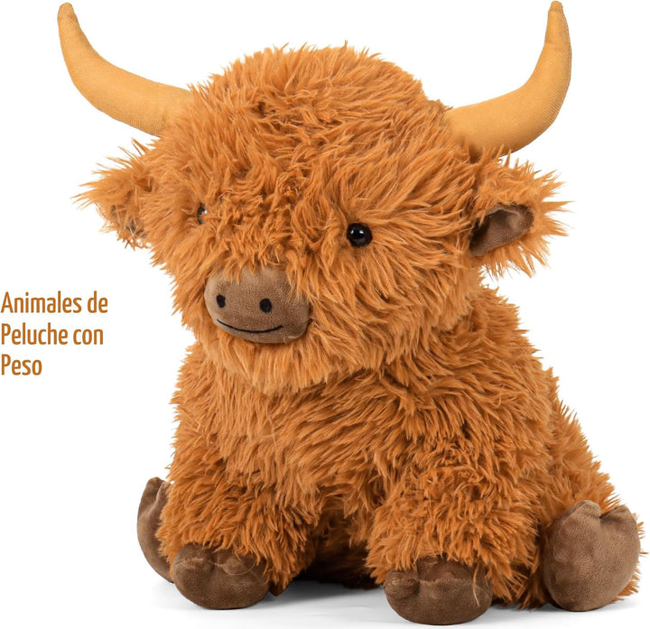 Peluche de vaca de las tierras altas con peso de 5 libras, 40.6 cm...