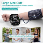 huangirl Monitor de presión arterial superior del brazo, brazalete automático de presión arterial con puño grande, monitores de presión arterial para uso doméstico