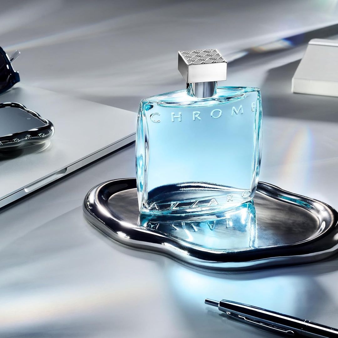 Azzaro Eau de Toilette cromado, colonia acuática fresca para hombre...