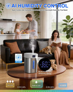 Humidificadores de acero inoxidable para dormitorio, habitación grande