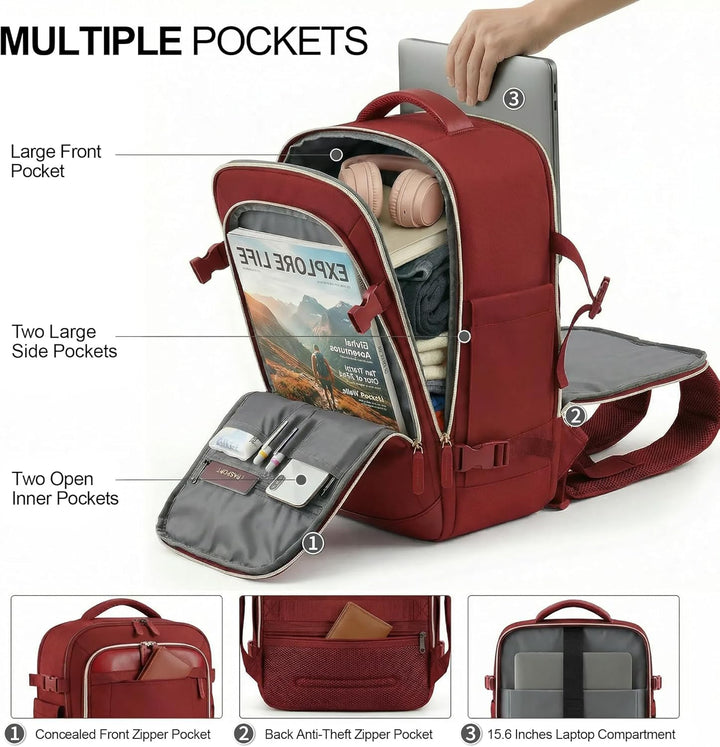 TILYMOL Travel Backpack for Women - 15.6 inch Laptop Bag Flight App...