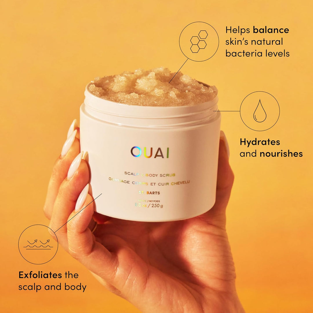 OUAI St. Barts - Exfoliante corporal con mezcla de azúcar y aceite...