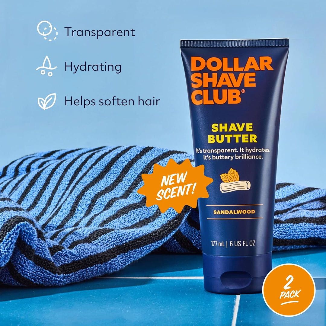 Dollar Shave Club | Mantequilla para afeitar 6 onzas (paquete de 2)...