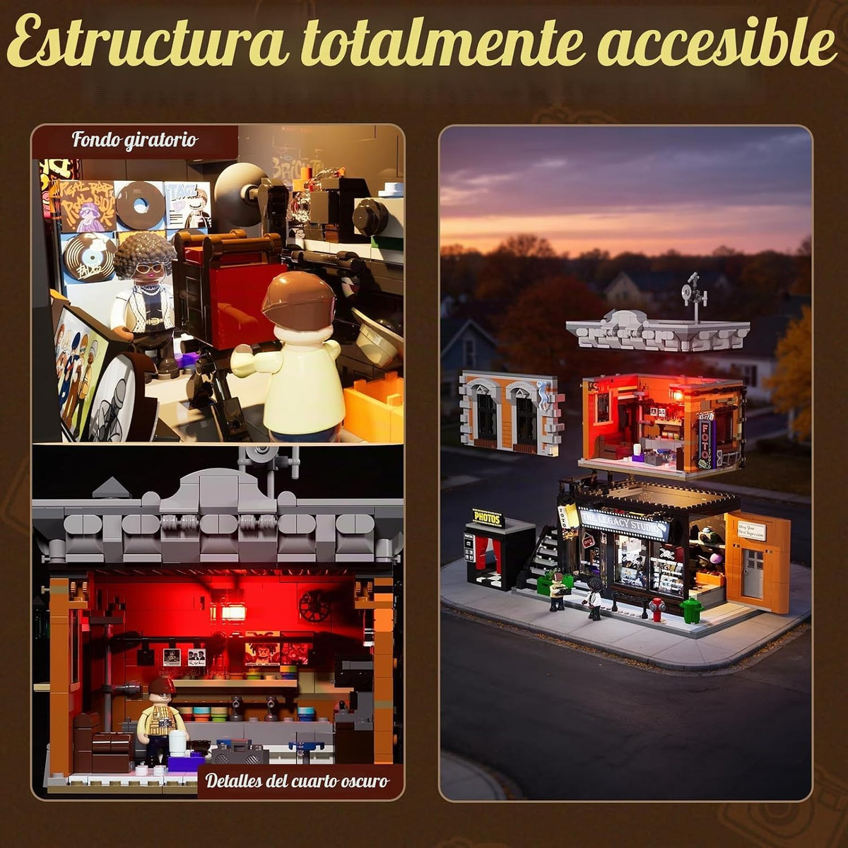 Lumibricks Juego de ladrillos de construcción de iluminación para estudio
