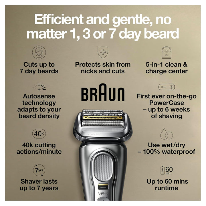 Braun Maquinilla de afeitar eléctrica para hombres, afeitadora de p...