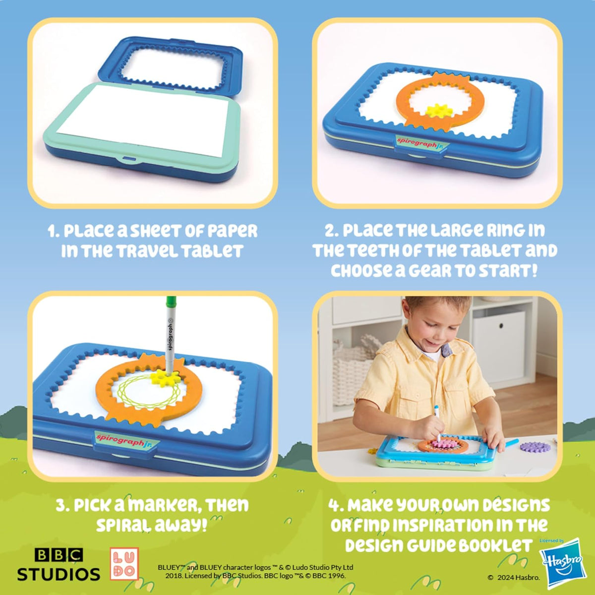 Spirograph Jr Bluey Toys Toddler Arts y Crafts para Kids Drawing Kit