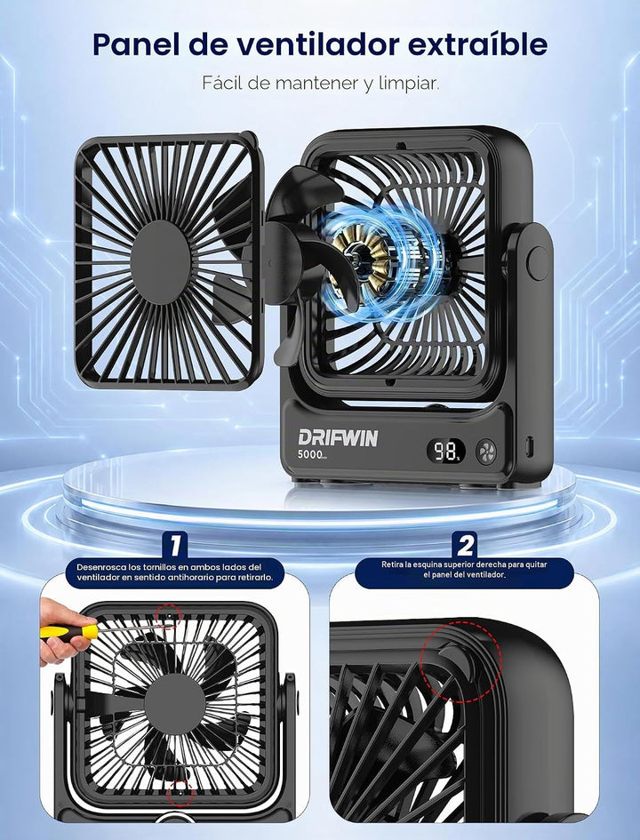 DRIFWIN Ventilador magnético aprobado por crucero, ventilador de vi...