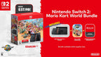 Nintendo interruptor 2 + Mario Kart World Bundle (includes 3-month NSO Individual Membership)