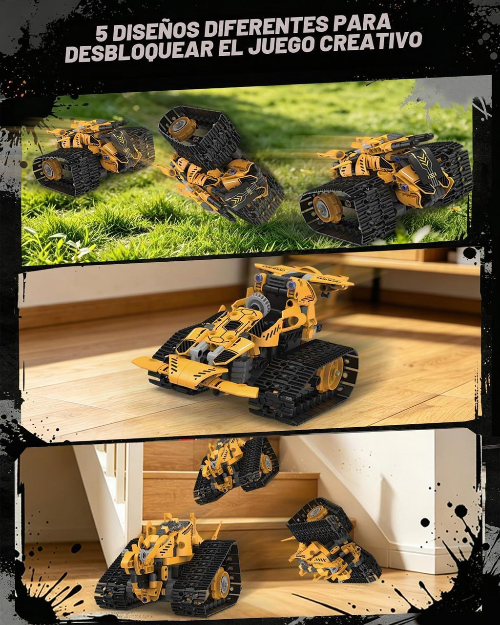 Kit de Construcción de Robot 5 en 1 STEM, Juguetes de Robot RC para Niños de 6+ años