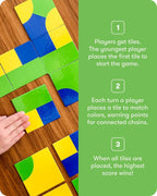 SimplyFun Trifusion - Juego de mesa de estrategia de mapeo visual para niños, 2 a 4 jugadores, a partir de 8 años - Razonamiento espacial, reconocimiento de patrones y planificación - 30 minutos de