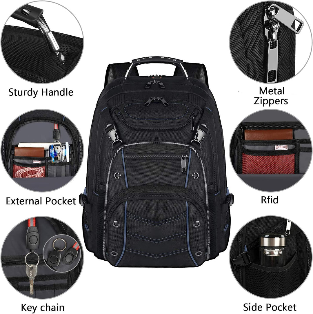 Mochila para laptop de 18.4 pulgadas unisex, mochila extragrande pa...