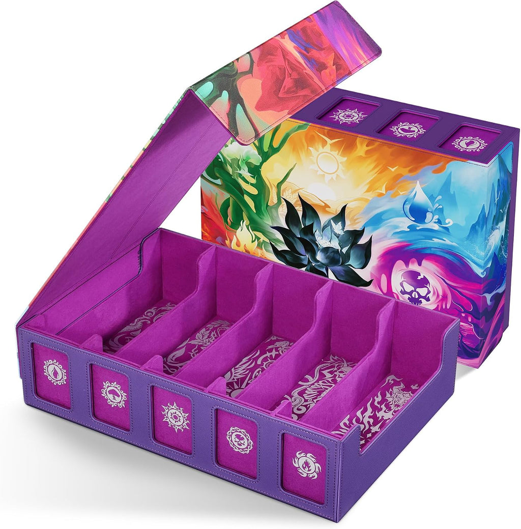 Kabinka Caja de almacenamiento de la tarjeta de 5 filas MTG con la