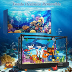 HOGOKIDS Juguete Acuario de Tiburones para Armar con Animales Móviles y Luz para Niños