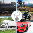 Medidor de neumáticos de doble cabezal de 12 pulgadas, medidor de presión de aire resistente para auto, camión, automóvil, caravana, furgoneta, rango de 10-150 PSI (plateado)