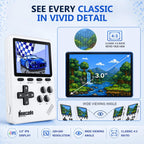 Consola de juegos portátil retro para adultos, pantalla IPS de 3 pulgadas