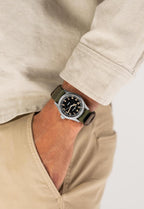 Hamilton Khaki Field Khaki Reloj de cuarzo para hombre, caja de acero