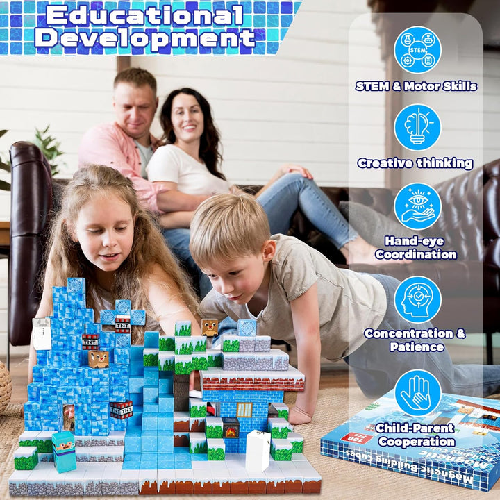 ToyUnited Bloques Magnéticos - 100 Piezas Bloques de Construcción M...