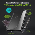 Rocketbook Core - Cuaderno inteligente reutilizable, tamaño carta, 8.5 x 11