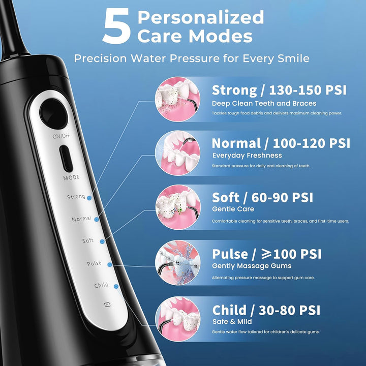 Irrigador dental inalámbrico para dientes, hilo dental en forma de...